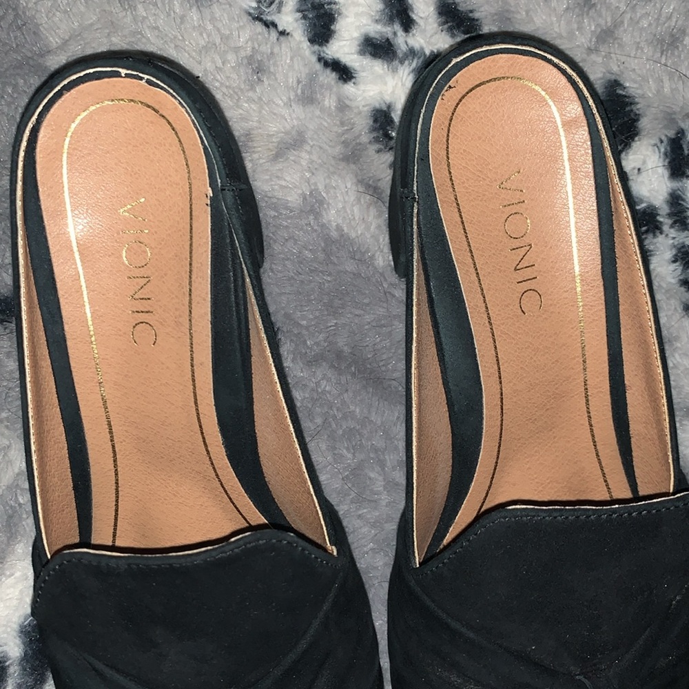 VIONIC Presley Black Velvet Bow Mules — 6.5 - Picture 4 of 11
